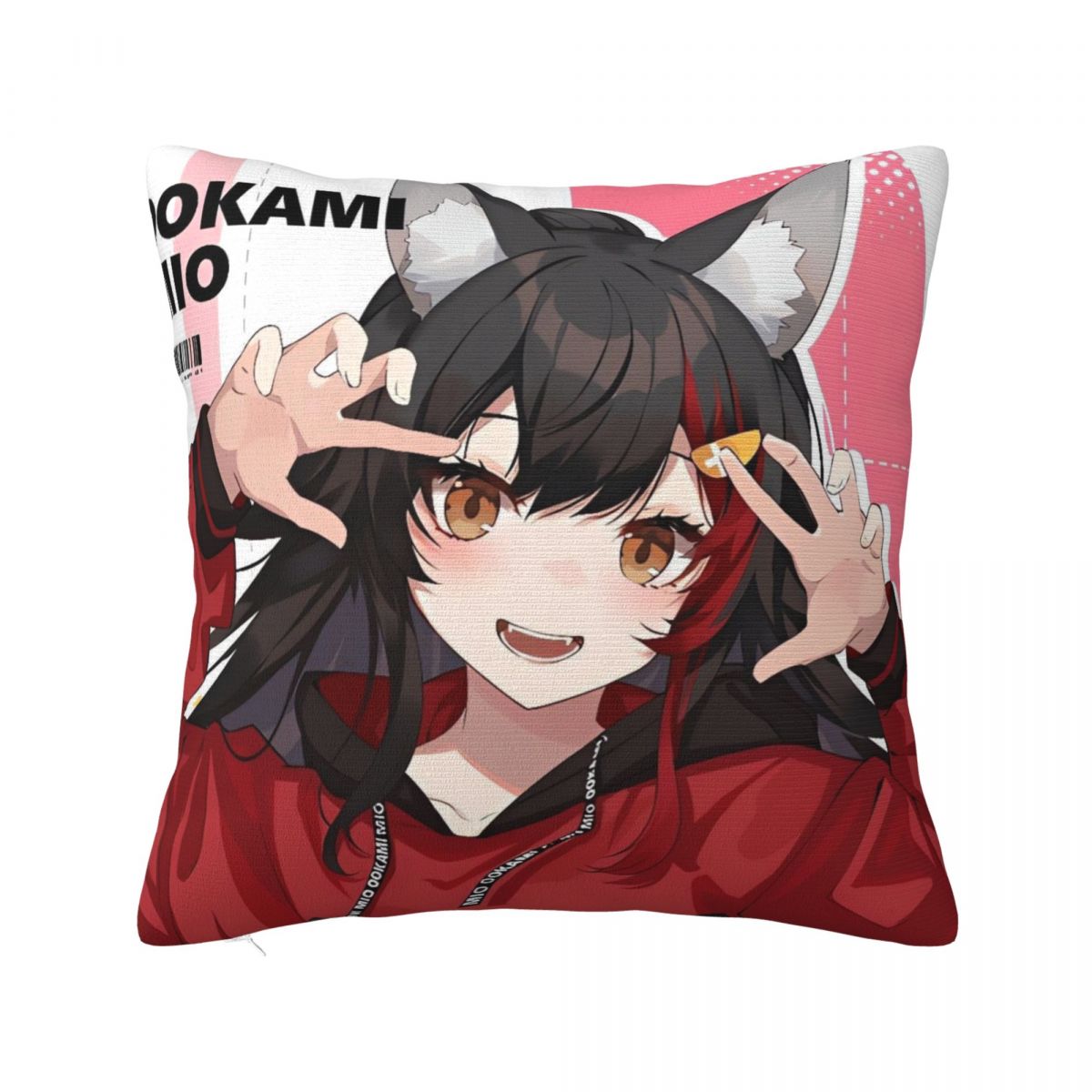 

Anime Ookami Mio Pillow Case Kawaii Pillow Cover Polyester Design Cushion Cover Pillowcases For Sofa Car Home Decor 12x12Inch