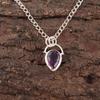 Natural Amethyst Elegant Anniversary Gift Unique Pendant Jewelry Sterling Silver PP-56-4