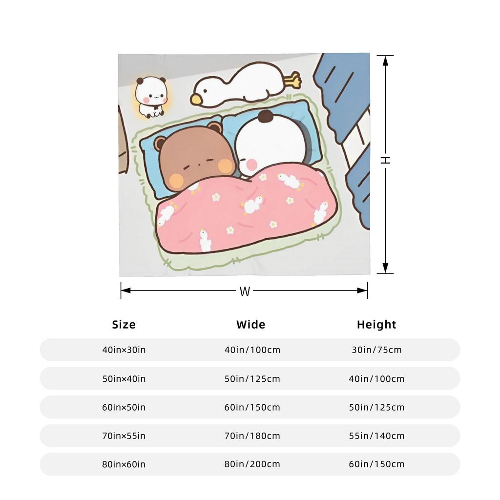 Cute Cartoon Bubu Dudu Blanket Cover Flannel Throw Blankets Summer Air Conditioning Printed Soft Warm Bedspread