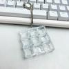Keycap Tester Keychain,Transparent Mechanical Keyboard Switch Tester,4/9-Key Fidget Toy for Stress Relief