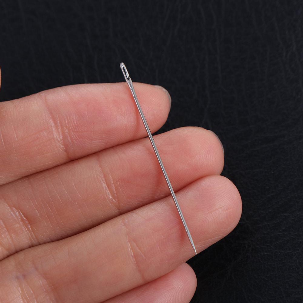 12Pcs Stainless Steel Blind Needle Side Hole Threading Needles Sewing Needles  Hand Sewing