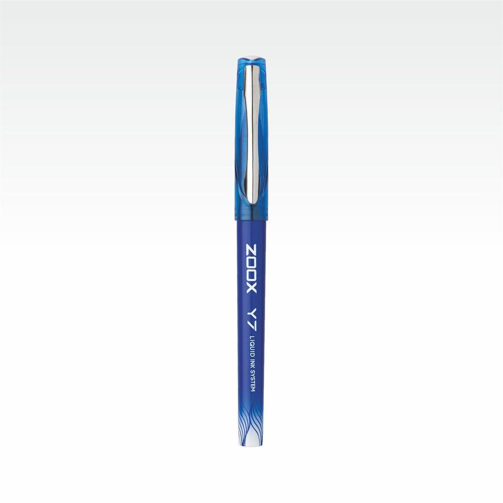 Flair Zoox Y7 Ball Pen Blue Ink 5 Pcs Smooth Writing Jumbo Refill Comfortable Grip For Office School Use