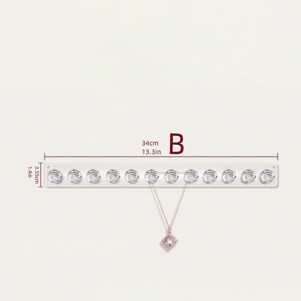 Acrylic Necklaces Holder Wall Mounted Jewelry Organizer Necklaces Bracelets Chains