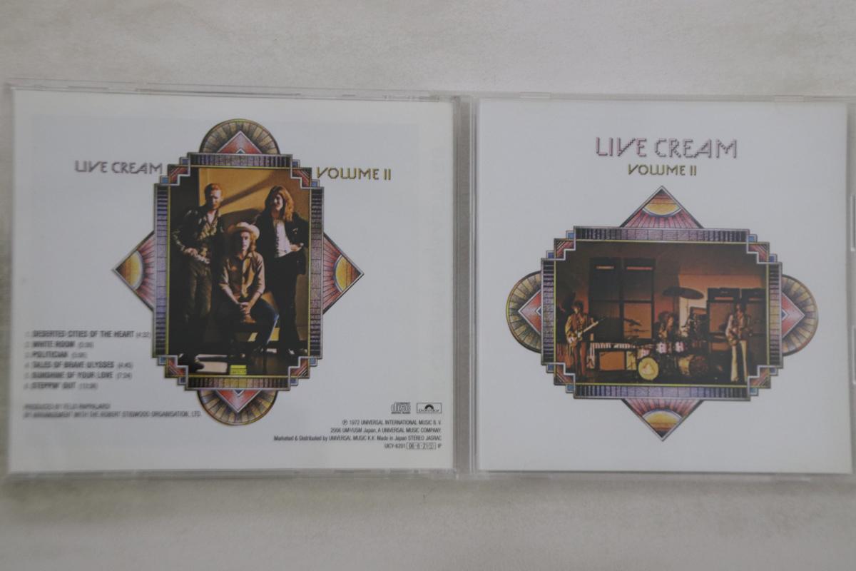 

CD CREAM - Live Cream Vol2 UICY6201PROMO POLYDOR 1972 Япония Рок Б/у