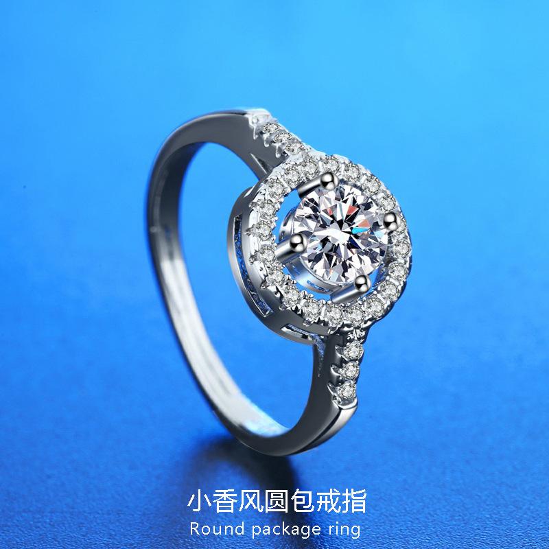 925 Silver Ring Heart AAA Zircon Open Adjustable Engagement For Women Wedding Fashion Jewelry Party Gifts