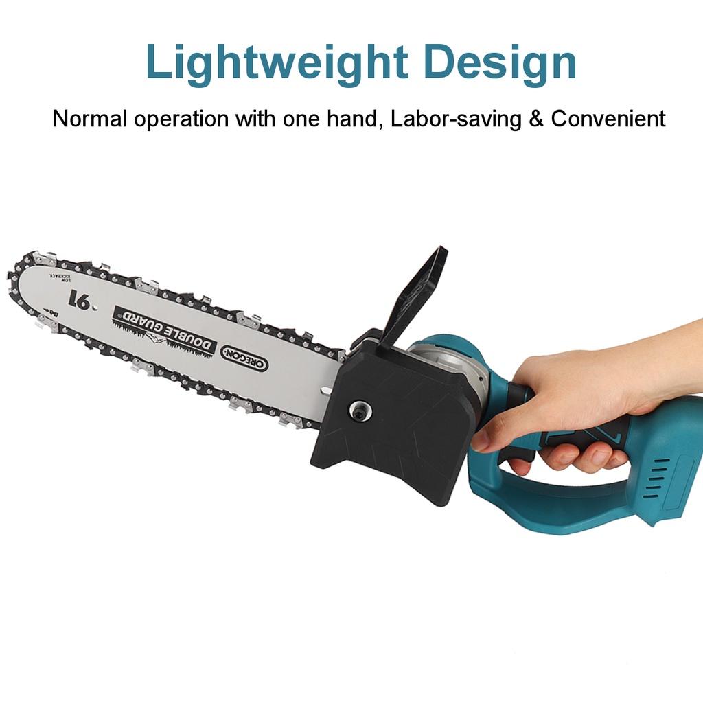 3000W Electric Chainsaw Bracket Cordless Chain Saw 10inch Wood Cutter Cutting Machine Woodworking Tools With 588VF Battery