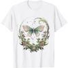 Goblincore Moth and Butterfly Moonphases Flowers Cottagecore T-Shirt