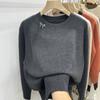 Sweater for Women Autumn Winter Thickened Warm Knitted Stretchy Long Sleeve Oversize Tops