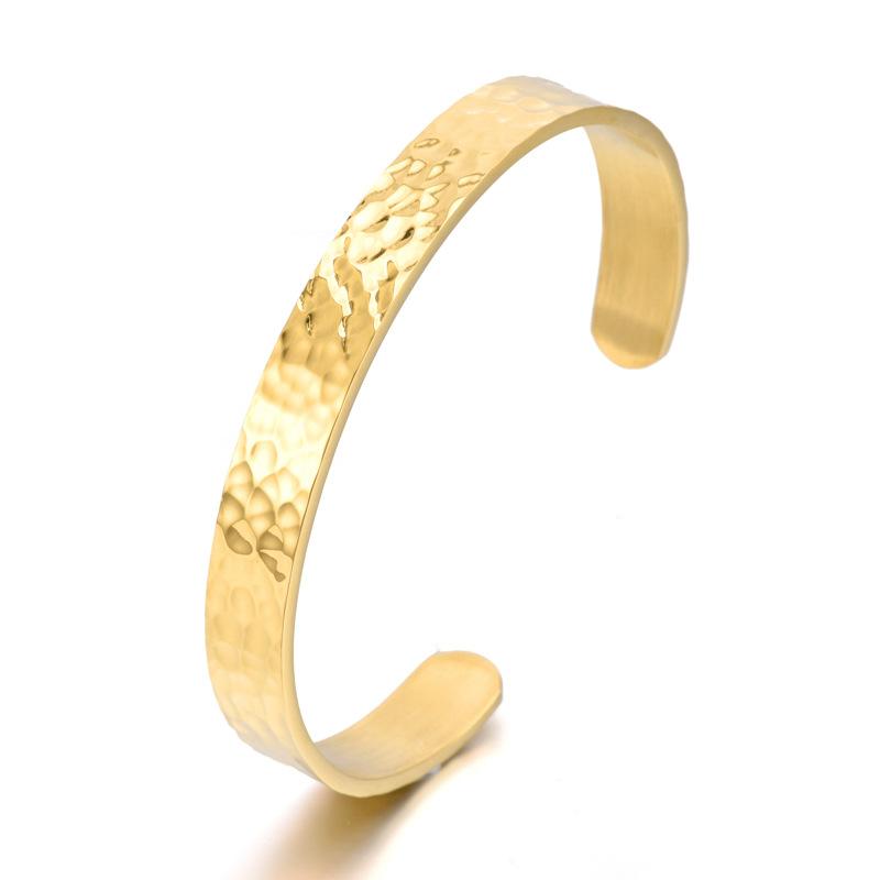 Fashion Handmade Opening Bracelet Personalized Trendy Jewelry Stainless Steel Casual Style Couple Bracelet