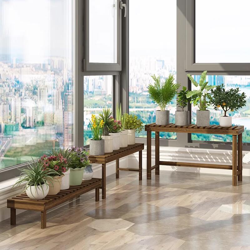 Anti-Corrosion Wooden Stool Flower Stand