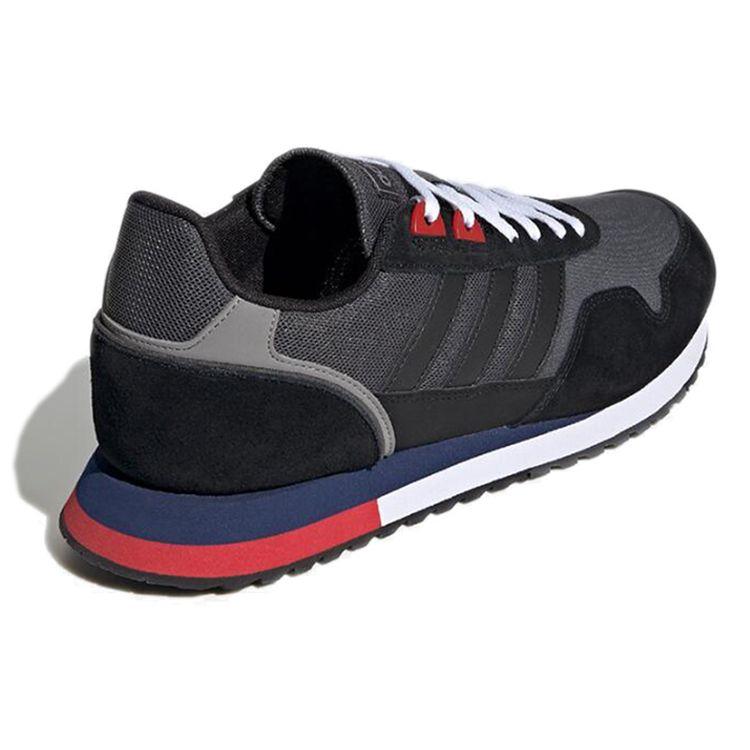 Adidas Neo 8K Fashion Fabric Leather Slip Resistant Durable Breathable Supportive Lightweight Low Top Running Shoes Men Sneaker Black EH1429