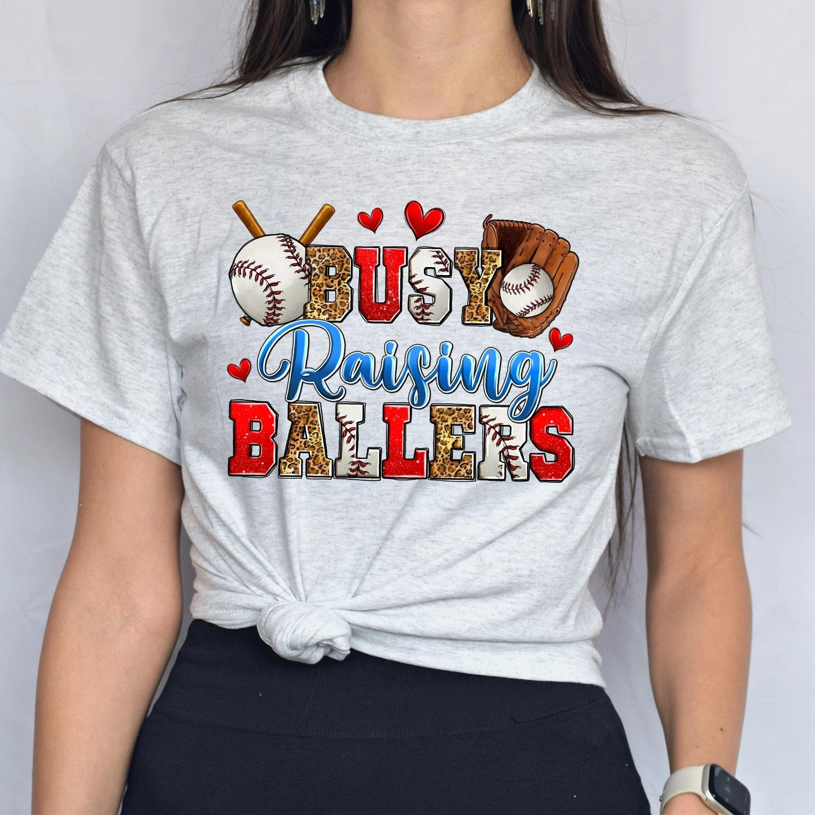 Baseball - busy raising ballers Unisex t-shirt baseball player tee baseball coac 4XL