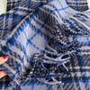 Black And White Plaid Scarf Women'S Winter Warm Versatile Imitation Cashmere Scarf Shawl High-End Couple Scarf