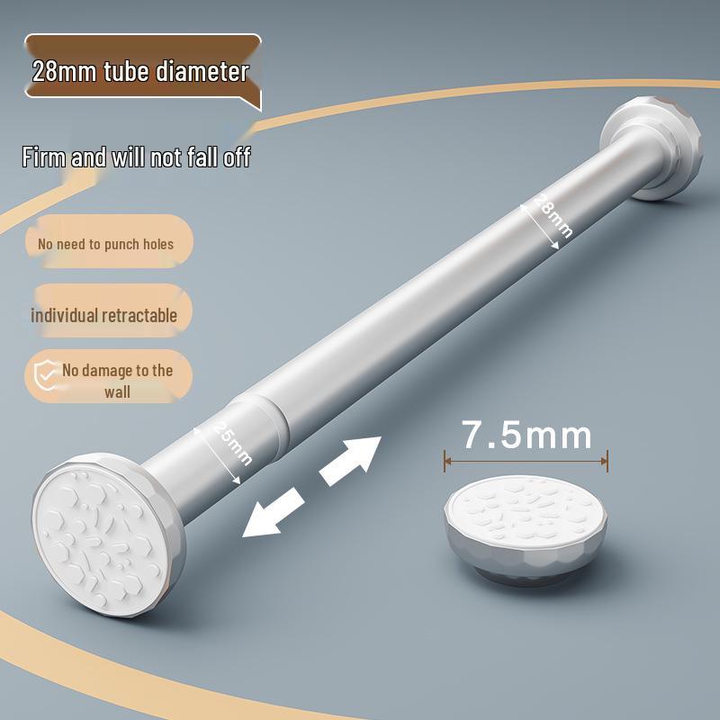 Universelle rostfreie Aluminium-Teleskop-Vorhangstange: Langlebig, Einfach zu installieren für Schlafzimmer und Badezimmer.