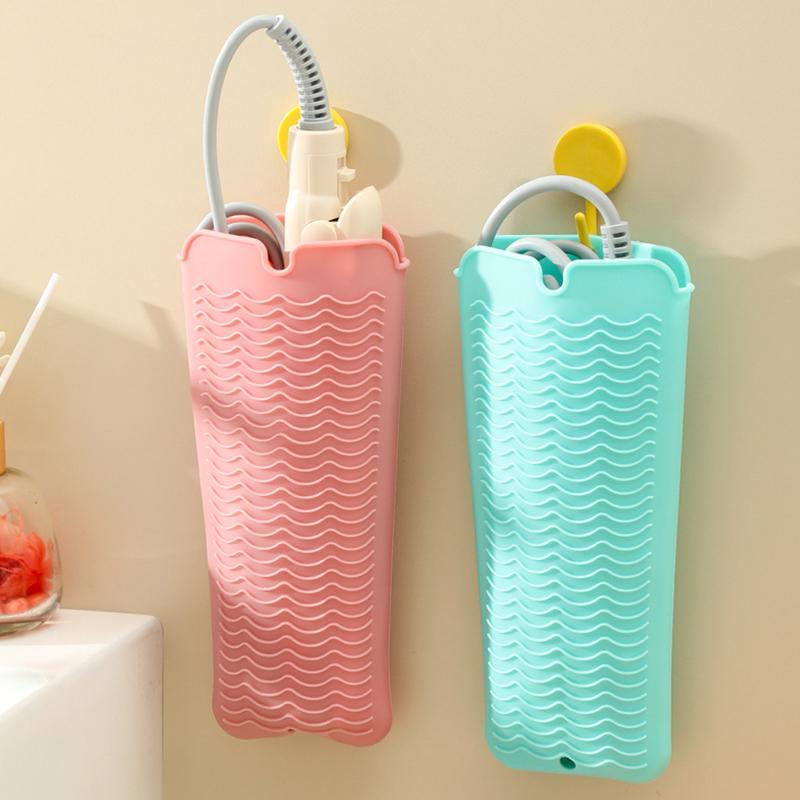 Silicone Hair Curling Wand Cover Hair Straightener Storage Bag Hairdressing Curling Iron Insulation Mat Heat Resistant Pouch