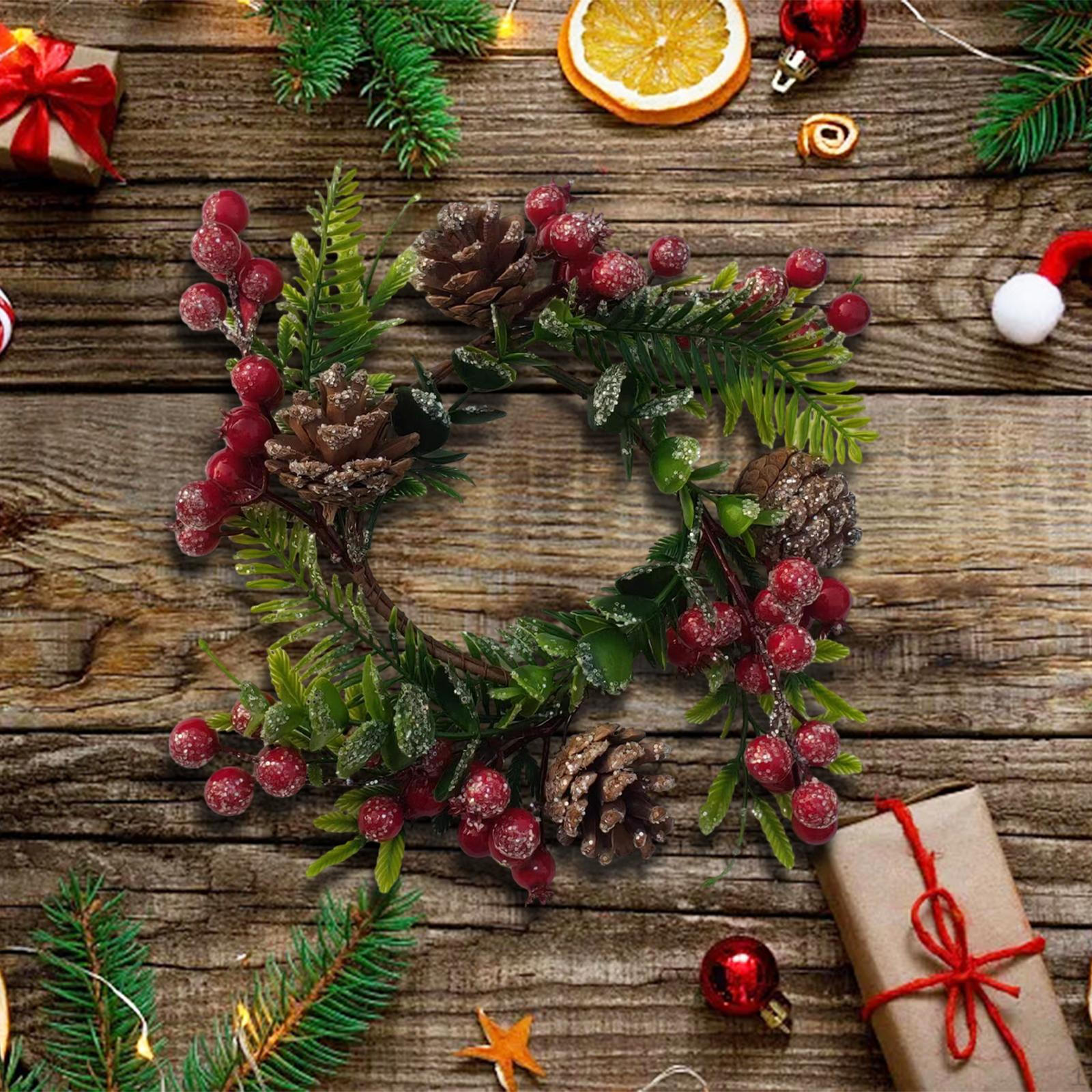 

Искусственный рождественский венок со свечной гирляндой, входная дверь на свадьбу