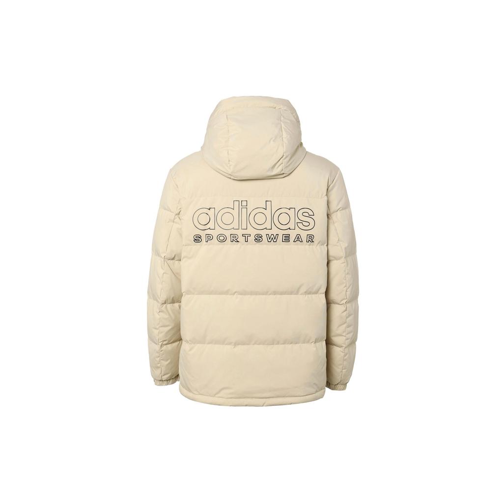 adidas Down Jackets Men's Ecru Hooded Moderate Other (Unisex) Down Jackets IW0780