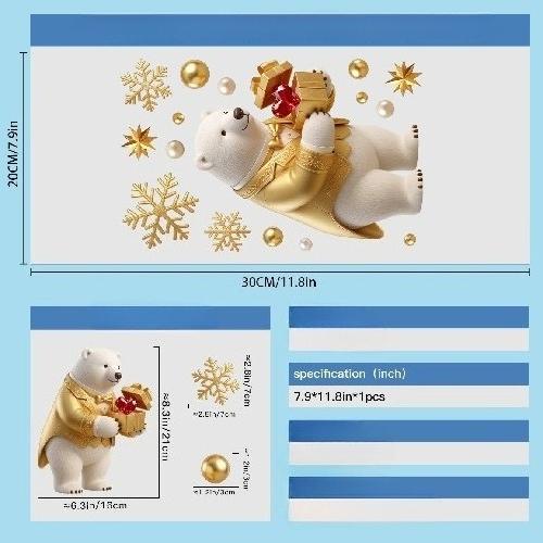 Nova Decoração de Festa de Natal Sinos Criativos, Renas, Papai Noel, Adesivos Eletrostáticos, Flocos de Neve, Bonecos de Neve, Adesivos para Vidro