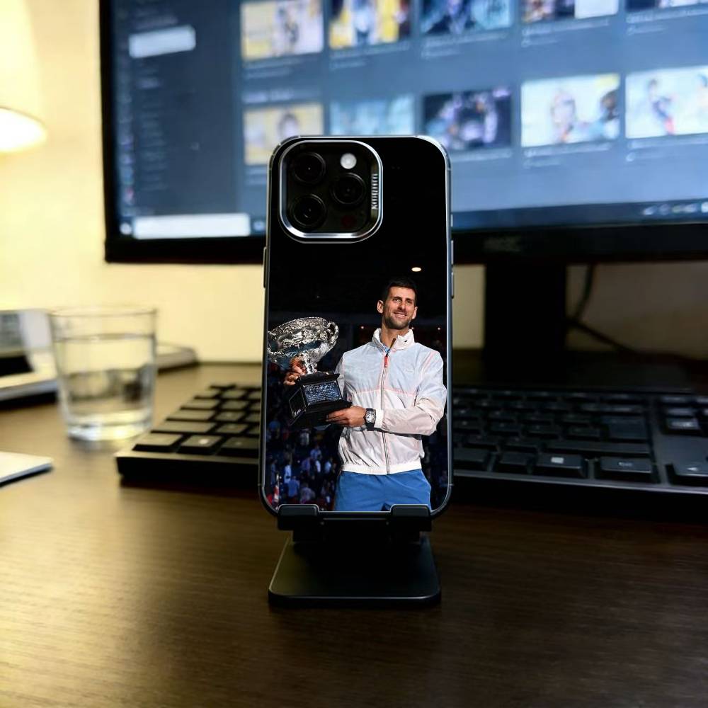 

N-Novak Tennis Legend D-Djokovic Phone Case For iPhone 17,16,15,14,13,12,11 Plus,Pro Max,XS,Colorful Silver Black Cover iPhone15