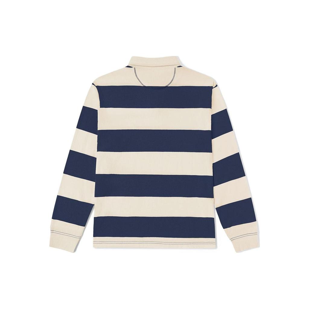 Vans Color Block Striped Polo Shirt Unisex Tops Deep-Blue VN0002HYBPU