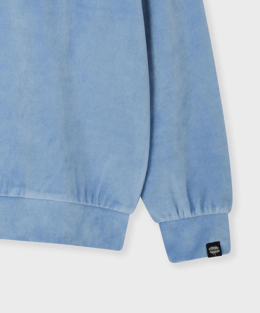FALLETT Velour Collar Sweatshirt Sky Blue