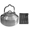 Stainless Steels Outdoor Hiking Kettles Pot Cookware Camping Kettles Stovetop Whistling Teapot Camp Teas Coffee Pot