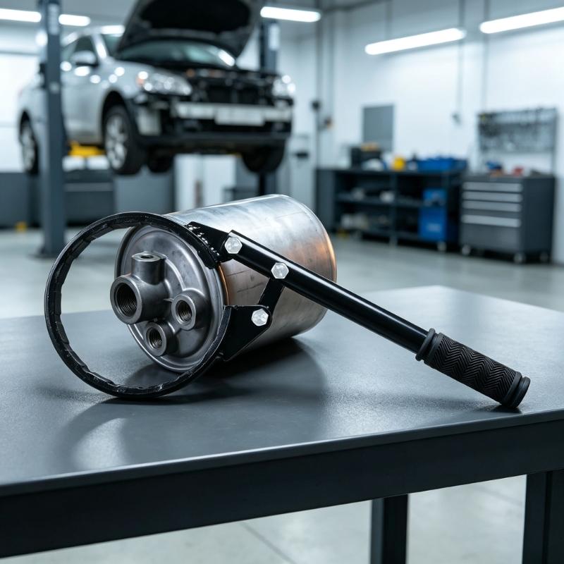 Air Dryer Canister Removal Tool Steel Truck Maintenance Wrench with Textured Long Handle for 130-145mm Filter Replacement
