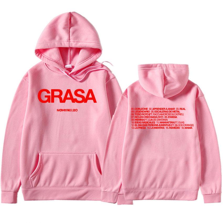 Nathy Peluso Grasa Tour Album Grafik Hoodies Mode Trainingsanzug Hip Hop Pullover Herren Gemütliche Ästhetische Sweatshirts Streetwear