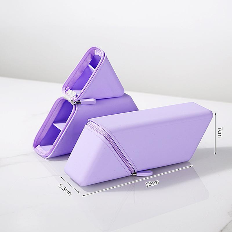 1 Stylish Silicone Pen Holder, Foldable Pencil Case Holder, Desktop Office And Study Pen Cup Large-capacity Pen Organizer
