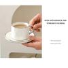 230ML Ceramic Cup Coffee Mug Set Delicate Spoon and Dish Cup Set Nordic Household Afternoon Teacup with Saucer Drinkware