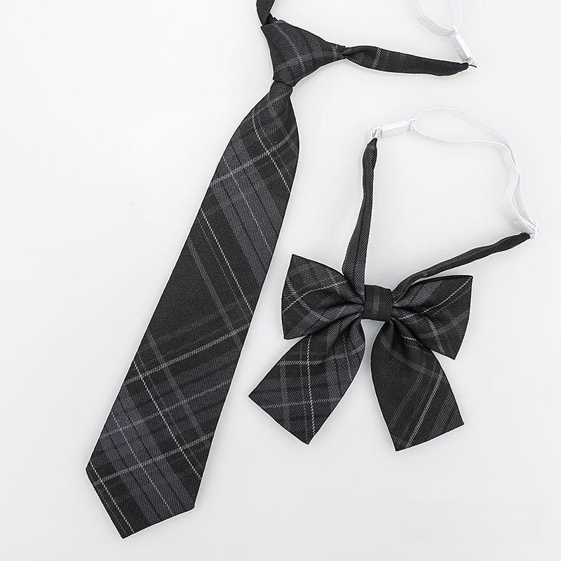 Childrens School Uniform Tie With Gingham Pattern Design For Graduation Photo Shoots