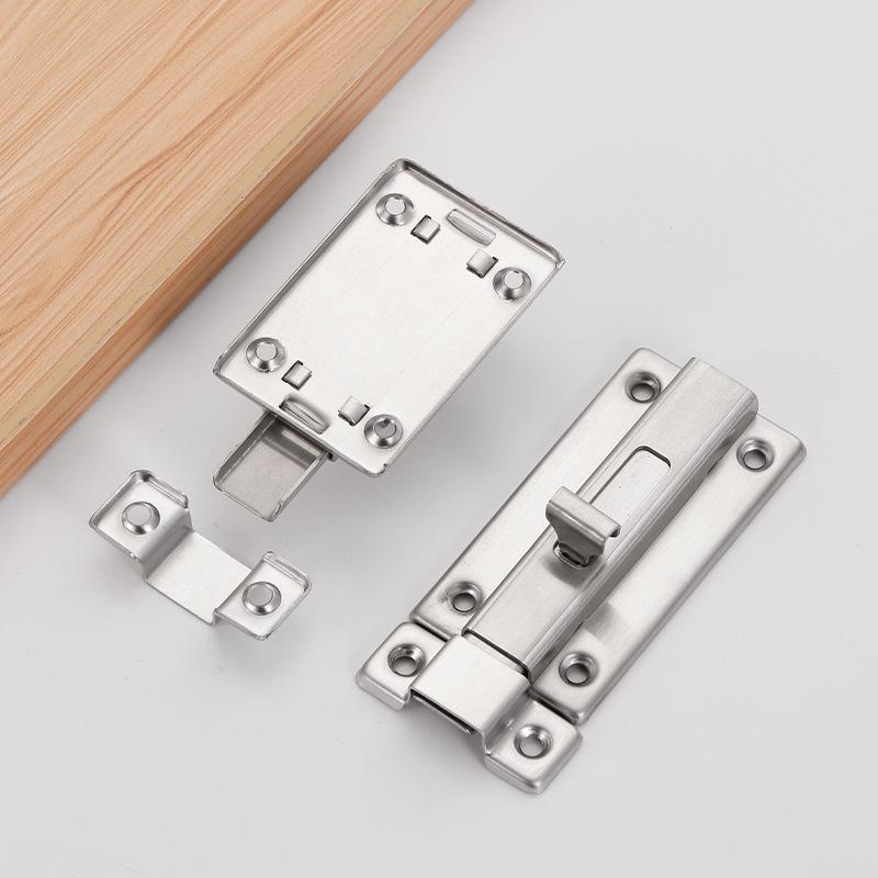 304 Stainless Steel Double Head Bolt for Bedroom or Toilet Door - 2, 3, 4 inch