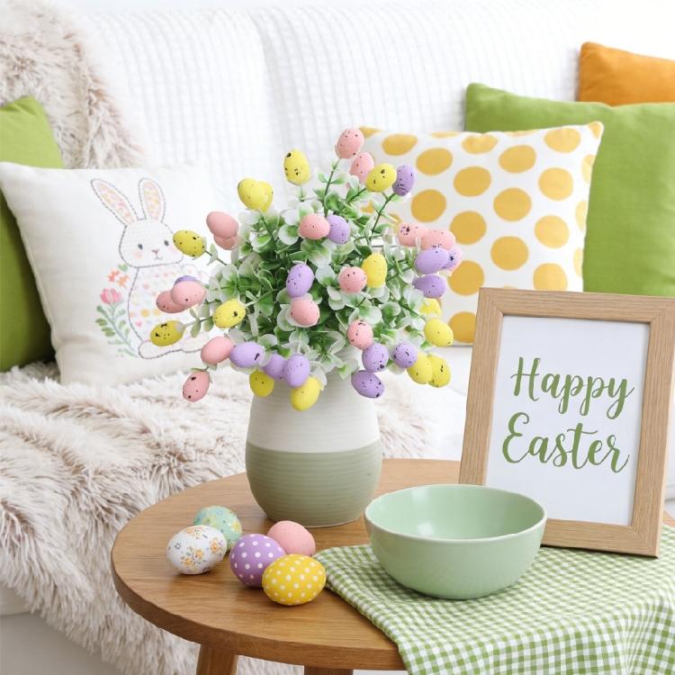 Set of 5 Foam Easter Eggs Planter for Festival Indoor Desktop Decoration Creative Safe Materials Practical Decorating