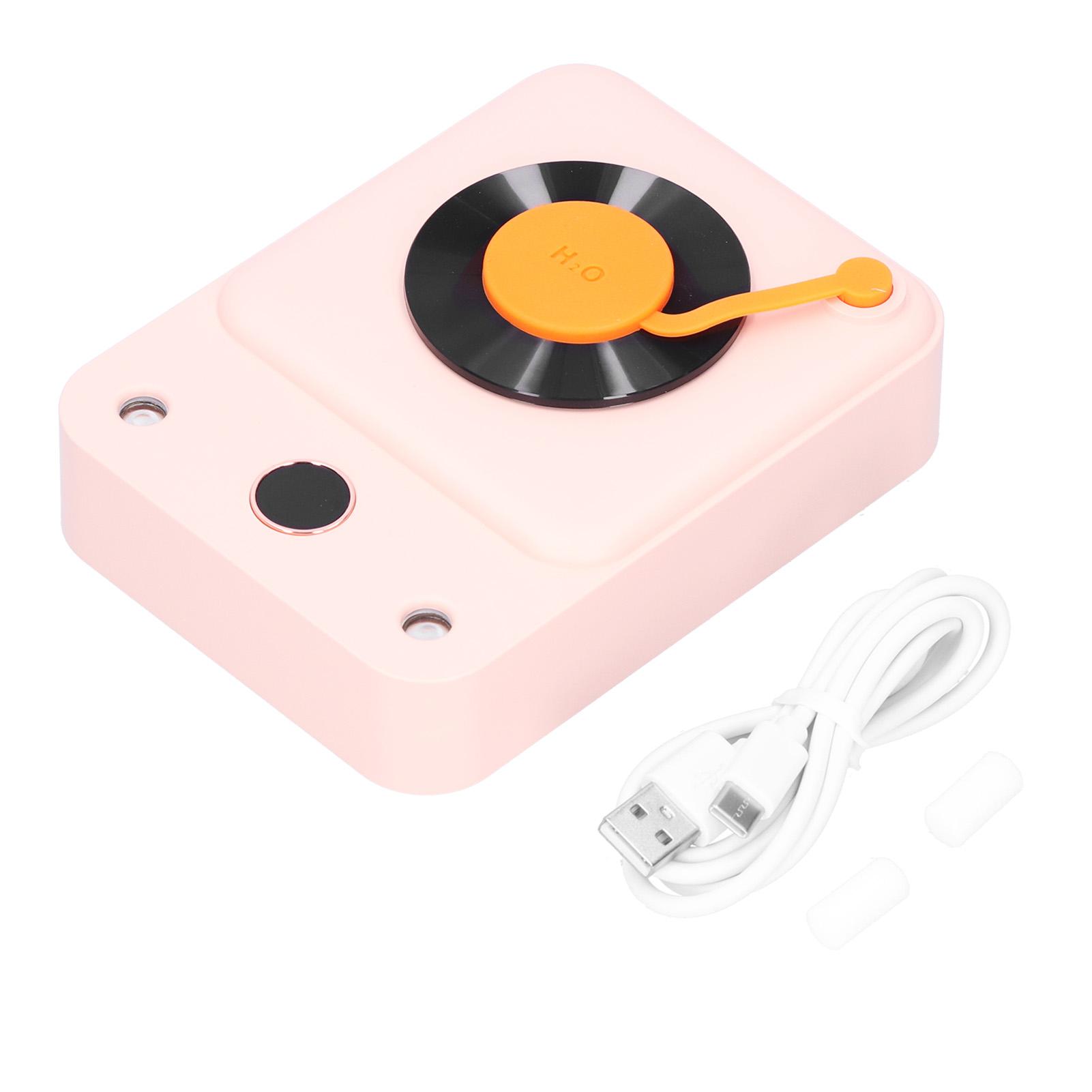 Double Spray Air Humidifier Intelligent Digital Humidifier with Small Night Light USB ChargingPink
