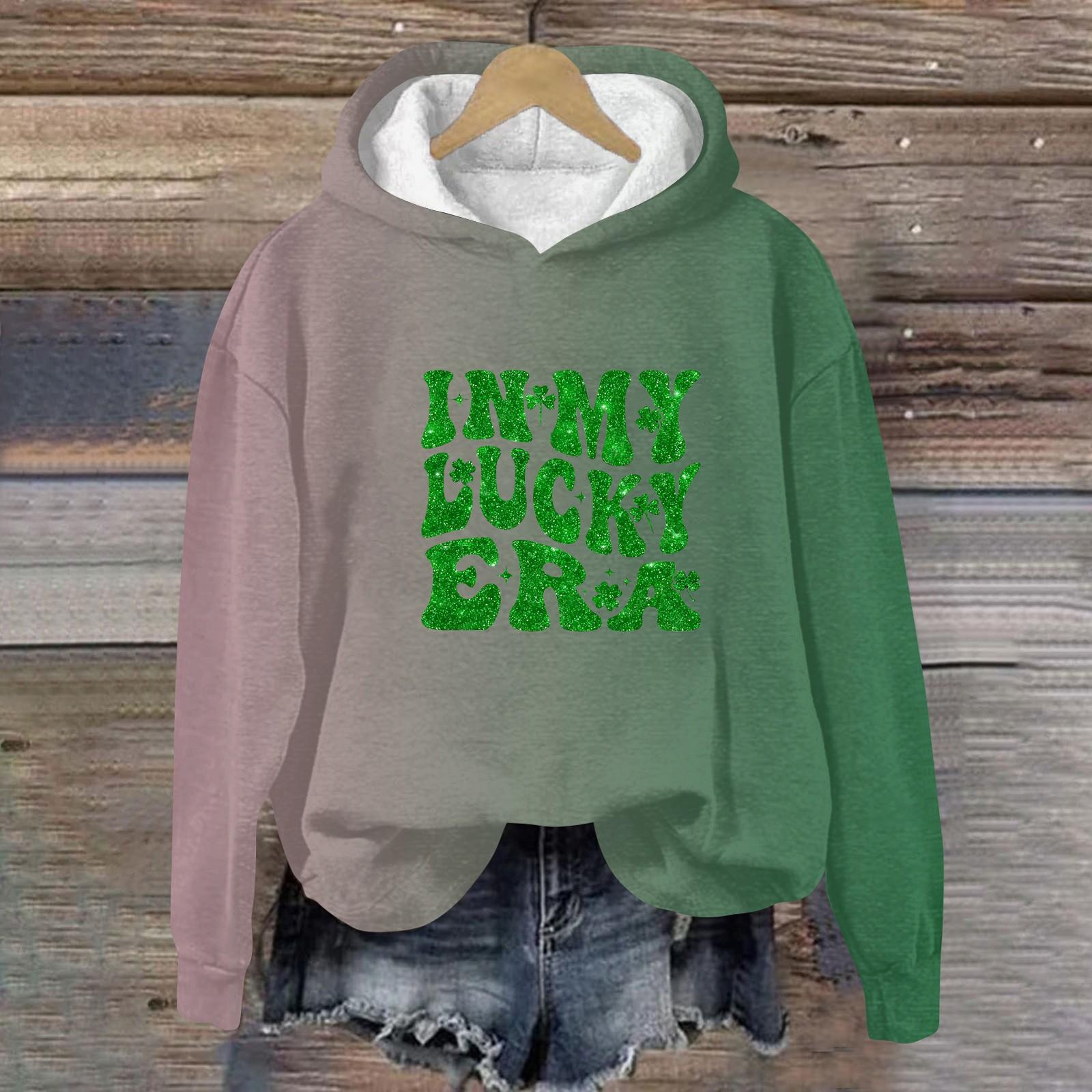 

Women s Fashion Daily Versatile Casual Sweatshirt Pattern Daily Long Sleeve Printed Top Sweatshirt S зелений