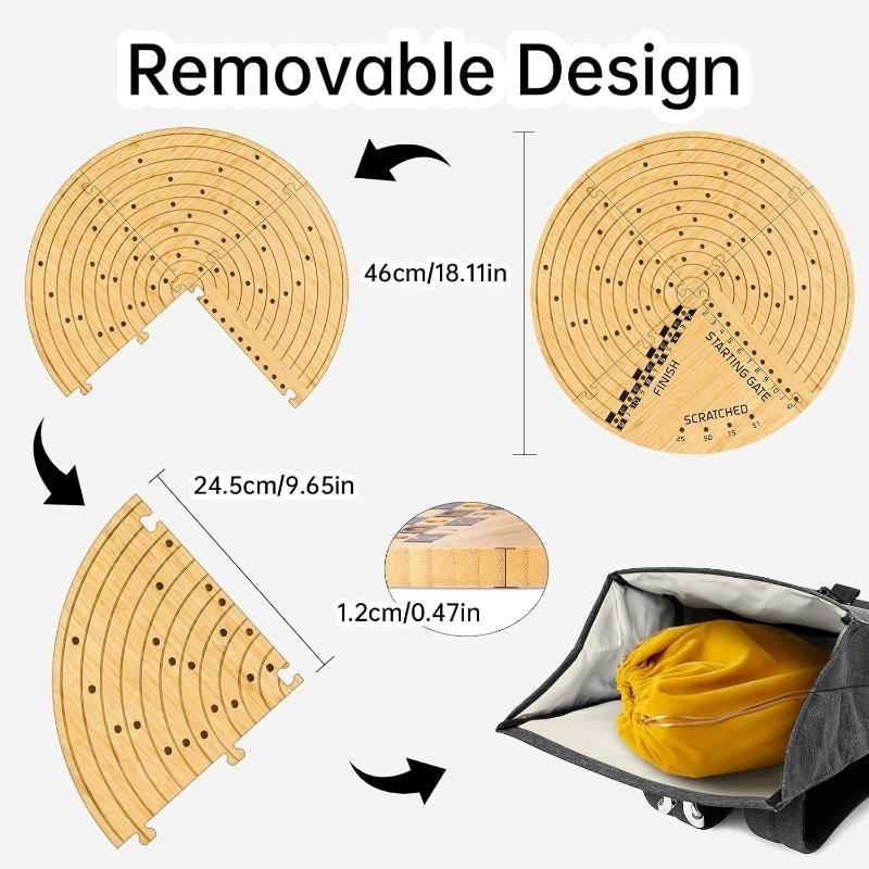 Horse Racing Board Game with 11 Luxury Metal Horses, Portable Horse Race Board Game1 Boxes of Cards for Family Friends Game Night Party
