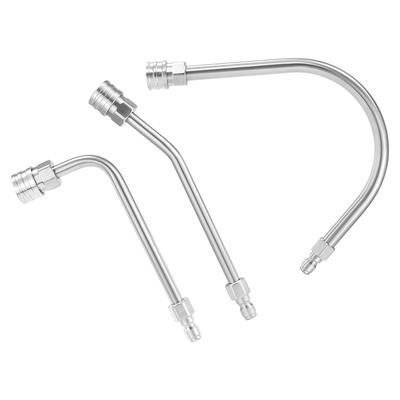 A95I-Rallonge pour Nettoyeur Haute Pression Raccord Rapide 1/4"- Accessoire Nettoyeur de Gouttières Doté de Tiges Courbées à 30°, 90°, 120°