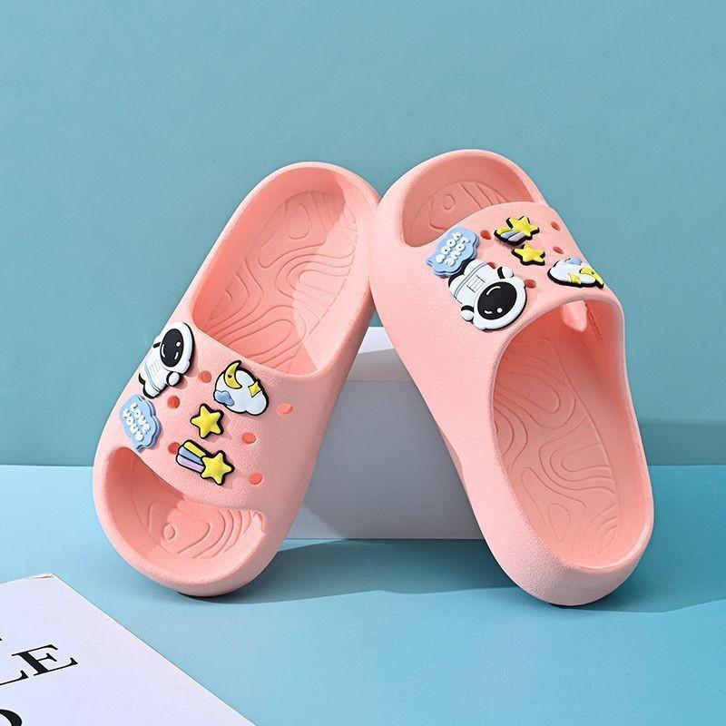 Slippers Casual Summer For Kids Astronaut And Cartoon Designs Soft Eva Breathable Non Slip Footwear