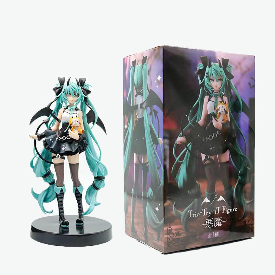 

Gift Toy Top Selling Anime Peripheral Ornament Hatsune Miku Little Devil Dark Angel Chuyin Handmade PVC Model In Stock Fast Ship