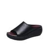 Slippers Women's Summer New Models Go Out To Wear Slope Heel Fish Mouth One-word Drag Muffin Thick Bottom Retro Sandals