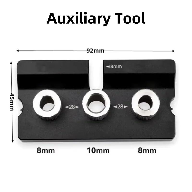 Auxiliary Tool Round Wooden Rod or Universal 3 In 1 Adjustable Doweling Jig W/ Drill Bit for Drilling Guide Locator Puncher Tool