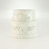 Ceramic Cake Oil Burner - HAPPY BIRTHDAY - White