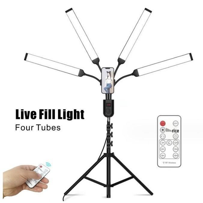 45W Dual-Arm LED Lamp for Photography/Live Stream - Foldable & Portable Fill Light