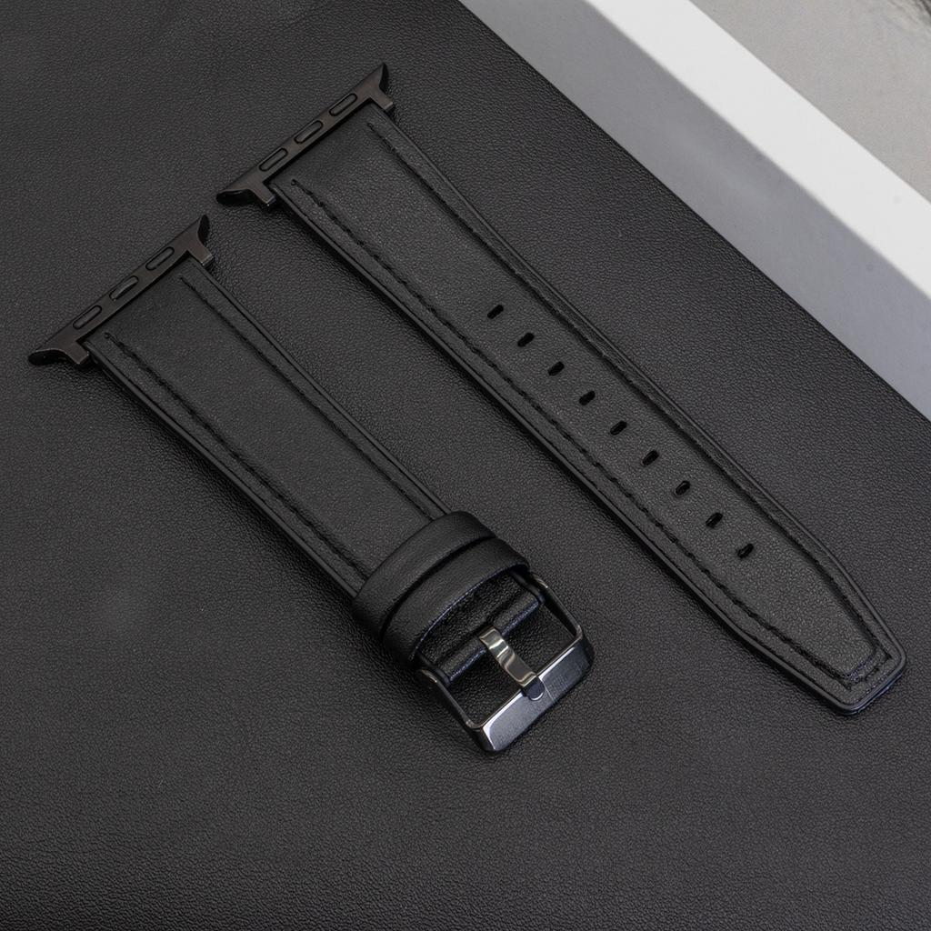 Leather Strap for Apple Watch Band Ultra 2 49mm 46mm 44mm 45mm 42mm 41mm 40mm Bracelet for Iwatch Series 10 9 8 7 6 5 4 Correas