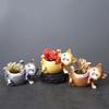 Cartoon Animal Resin Cat Flower Pot Desktop Potted Plant Balcony Gardening Creative Succulent Flower Pot Small Flower Pot