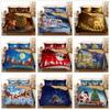 Luxurious Father Christmas Duvet Cover Pillow Cases Santa Claus Quilt Cover Bedding Set