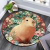 Runder Teppich mit Weihnachtstier-Muster, Teppich für Wohnzimmer, Schlafzimmer, Spielzimmer, Rutschfeste Bodenmatte, Feiertagsgeschenke und Geburtstagsgeschenke.