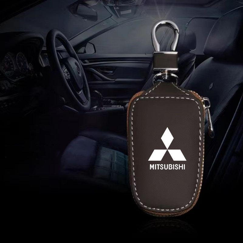 cyhk7 Leather Key Wallet Car Key Bag Multi Function Key Case for Mitsubishi Asx Lancer Outlander Pajero Ralliart Auto Accessories