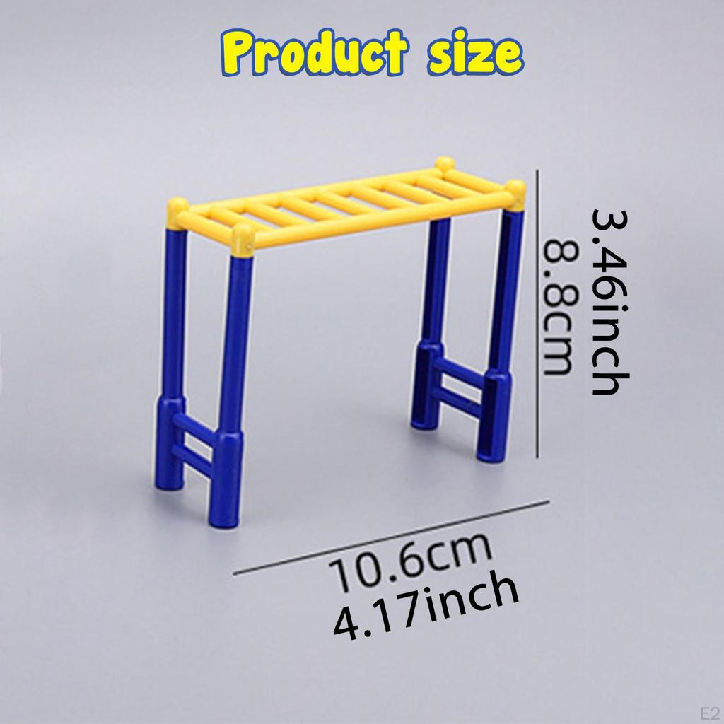 1 :12 1:18 Scale Park Gym Equipment Dollhouse Decoration Dioramas Collections Craft Miniature Pull