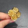 Dubai 24k Gold Filigree Flower Ring - Women's Wedding Jewelry for Global Elegance
